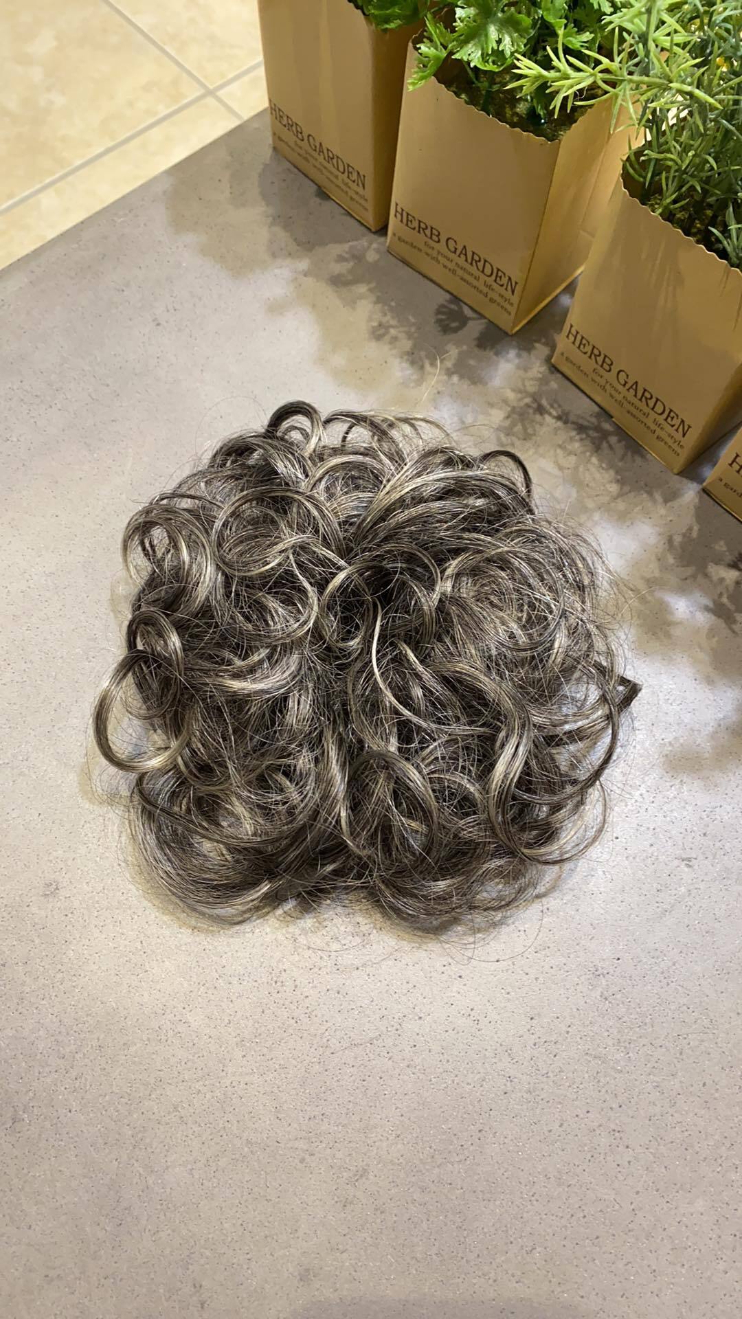 Silvia Dark (Human Hair Scrunchie)