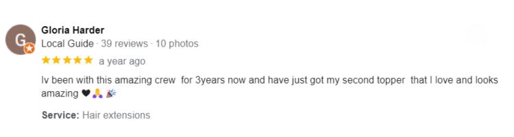 Gold Hair Collection Google Reviews