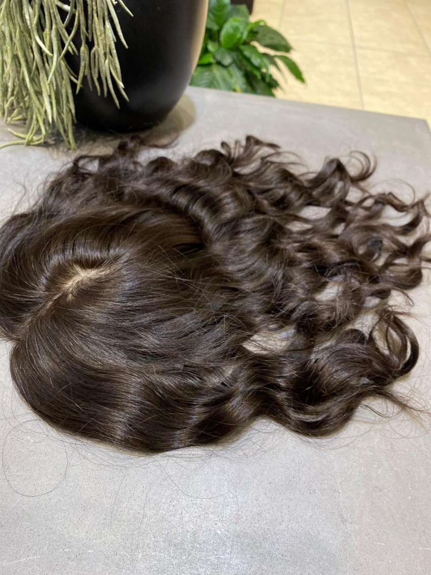 Amy Silk Base 12" (Wavy / Curly) | 100% Remy Hair Topper