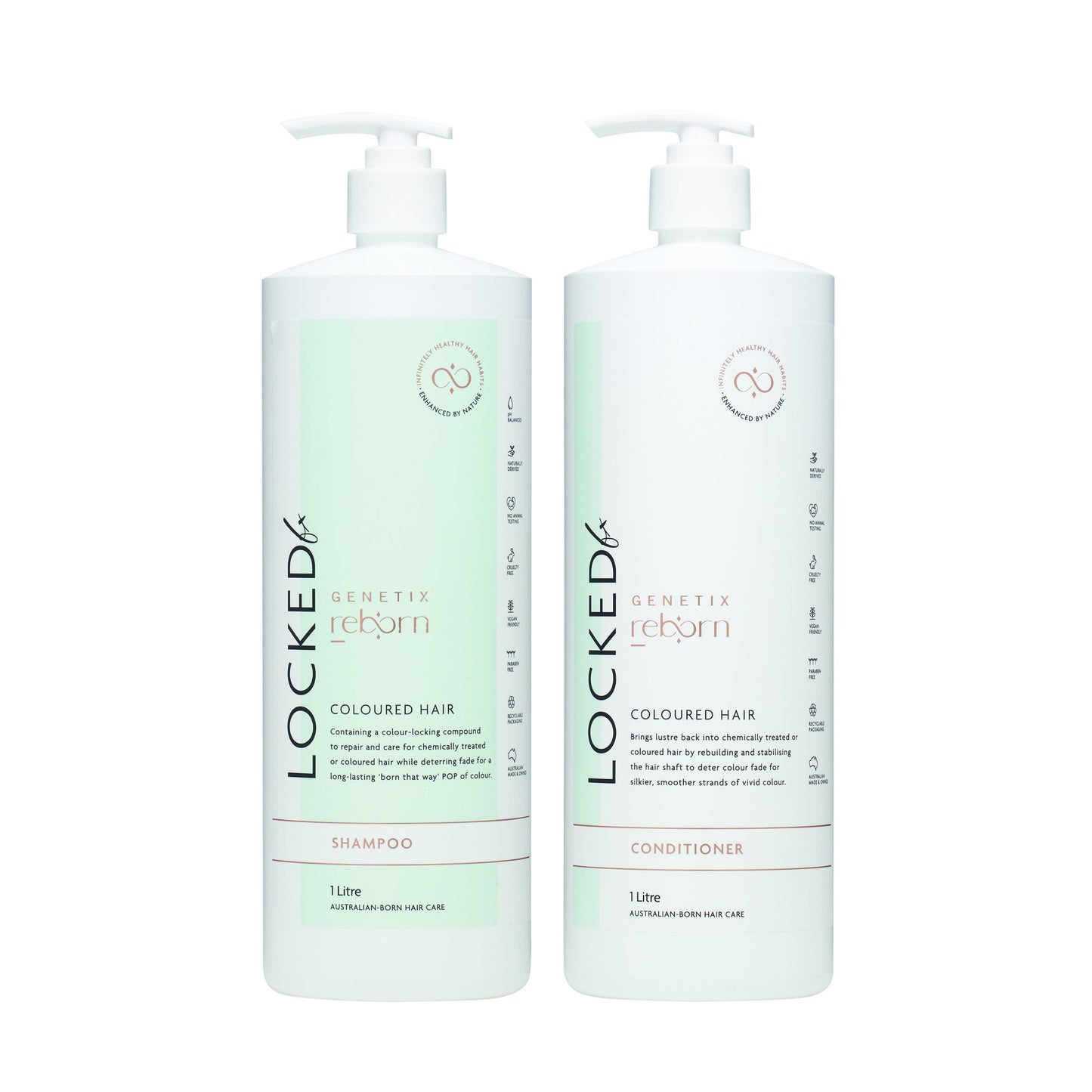 Genetix Reborn LOCKED FX Shampoo 300ml | 1 Litre